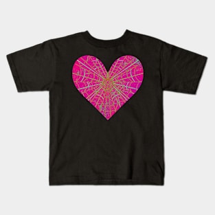 Spider Web Heart V44 Kids T-Shirt